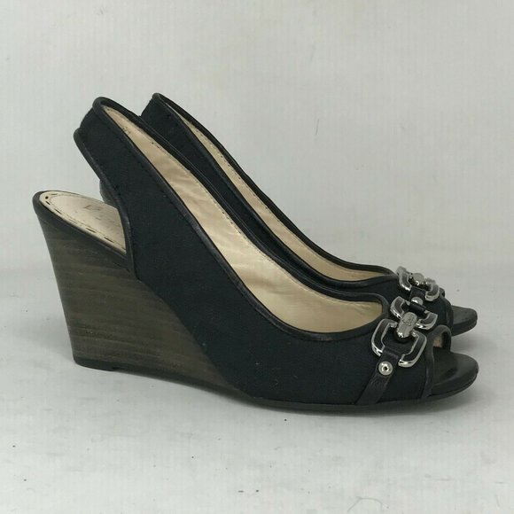 coach slingback wedge